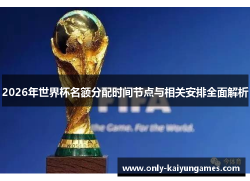 2026年世界杯名额分配时间节点与相关安排全面解析
